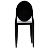 Casper Ghost Side Chair in Opaque Black - EEI-160-BLK