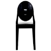 Casper Ghost Side Chair in Opaque Black - EEI-160-BLK