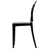 Casper Ghost Side Chair in Opaque Black - EEI-160-BLK