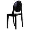 Casper Ghost Side Chair in Opaque Black - EEI-160-BLK