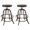 Collect Backless Bar Stool - Brown (Set of 2) - EEI-1603-BRN-SET