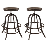 Collect Backless Bar Stool - Brown (Set of 2)