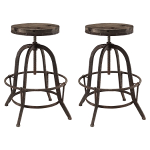 Collect Backless Bar Stool - Brown (Set of 2) 