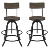 Procure Bar Stool - Wood Top, Brown (Set of 2) - EEI-1605-BRN-SET