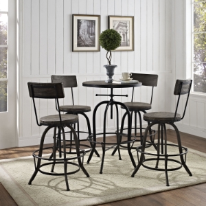 Gather 5 Pieces Dining Set - Black 