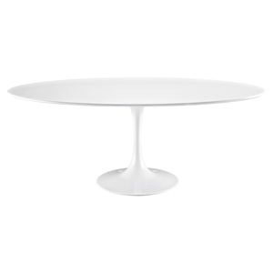 Lippa 78" Wood Top Dining Table - White 