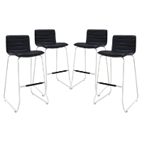 Dive Armless Leatherette Bar Stool (Set of 4)