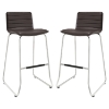 Dive Leatherette Bar Stool - Brown (Set of 2) 
