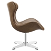 Helm Leatherette Lounge Chair - Brown - EEI-1804-BRN