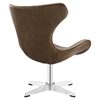 Helm Leatherette Lounge Chair - Brown - EEI-1804-BRN