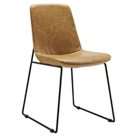 Invite Leatherette Dining Side Chair - Tan