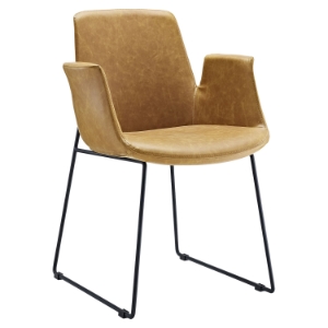 Aloft Faux Leather Dining Armchair - Tan 
