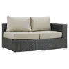 Sojourn 7 Pieces Outdoor Patio Sectional Set - Sunbrella Chocolate Beige - EEI-2013-CHC-BEI-SET