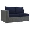 Sojourn 12 Pieces Outdoor Patio Sectional Set - Sunbrella Canvas Navy - EEI-1884-CHC-NAV-SET