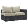 Summon 11 Pieces Patio Sectional Set - Sunbrella Canvas Antique Beige - EEI-1899-GRY-BEI-SET