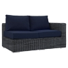 Summon 11 Pieces Outdoor Patio Sectional Set - Sunbrella Canvas Navy - EEI-1899-GRY-NAV-SET