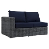 Summon 12 Pieces Outdoor Patio Sectional Set - Sunbrella Canvas Navy - EEI-1898-GRY-NAV-SET