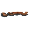 Sojourn 12 Pieces Outdoor Patio Sectional Set - Sunbrella Canvas Tuscan - EEI-1884-CHC-TUS-SET