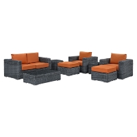 Summon 8 Pieces Outdoor Patio Sofa Set - Sunbrella Canvas Tuscan