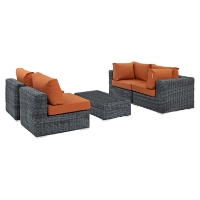 Summon 5 Pieces Patio Sofa Set - Sunbrella Canvas Tuscan