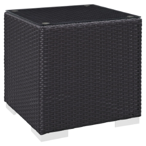 Convene Outdoor Patio Side Table - Espresso 