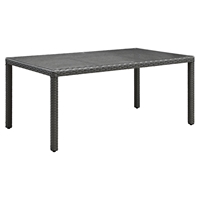 Sojourn 82" Outdoor Patio Dining Table - Chocolate