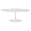 Lippa Saarinen Inspired 78 Inch Oval Marble Top Dining Table - EEI-194-WHI