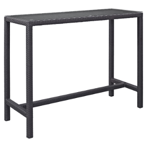 Convene Large Outdoor Patio Bar Table - Espresso 