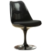 Lippa Saarinen Inspired Black Side Chair - Black Cushions - EEI-205-BLK