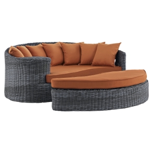 Summon Outdoor Patio Daybed - Sunbrella Canvas Tuscan 