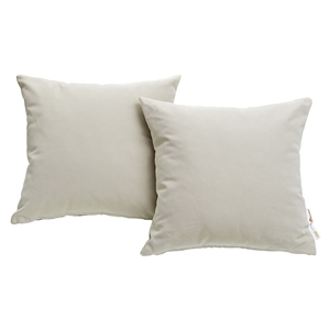 Summon Outdoor Patio Pillow - Beige (Set of 2) 