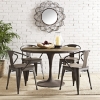 Drive 48" Round Dining Table - Wood Top, Brown - EEI-2004-BRN-SET