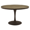 Drive 48" Round Dining Table - Wood Top, Brown - EEI-2004-BRN-SET