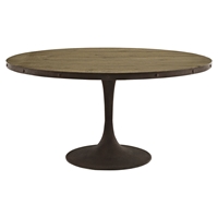 Drive 60" Round Dining Table - Wood Top, Brown