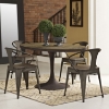 Drive 60" Oval Dining Table - Wood Top, Brown - EEI-2008-BRN-SET