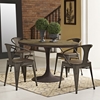 Drive 60" Oval Dining Table - Wood Top, Brown - EEI-2008-BRN-SET