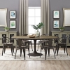 Drive 78" Oval Dining Table - Top Wood, Brown - EEI-2010-BRN-SET