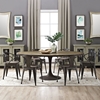 Drive 78" Oval Dining Table - Top Wood, Brown - EEI-2010-BRN-SET