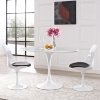 Lippa 48" Oval Dining Table - Wood Top, White - EEI-2017-WHI