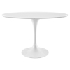 Lippa 48" Oval Dining Table - Wood Top, White - EEI-2017-WHI