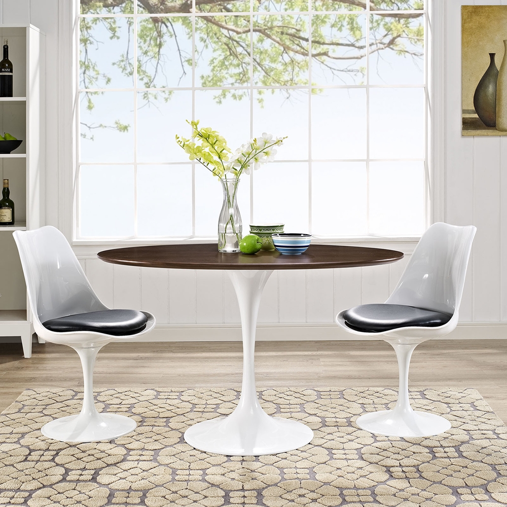 Lippa 48" Oval Dining Table - Walnut | DCG Stores