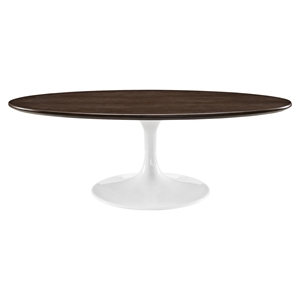 Lippa 48" Oval Coffee Table - Walnut 