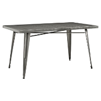 Alacrity Metal Dining Table - Gunmetal