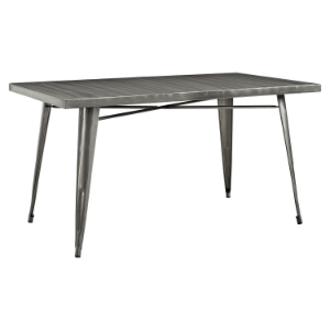 Alacrity Metal Dining Table - Gunmetal 