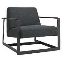 Seg Fabric Accent Chair - Gray