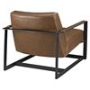 Seg Bonded Leather Accent Chair - Brown - EEI-2075-BRN