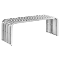 Pipe 46.5" Stainless Steel Bench