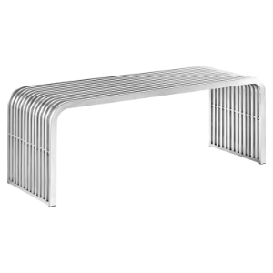 Pipe 46.5" Stainless Steel Bench 