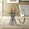 Arrange Side Table - Glass Top, Silver - EEI-2106-SLV