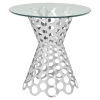Arrange Side Table - Glass Top, Silver - EEI-2106-SLV